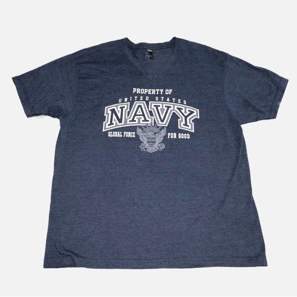 US Navy Graphic T-Shirt Adult Size XL Blue Property of United States Navy Unisex - Picture 1 of 7